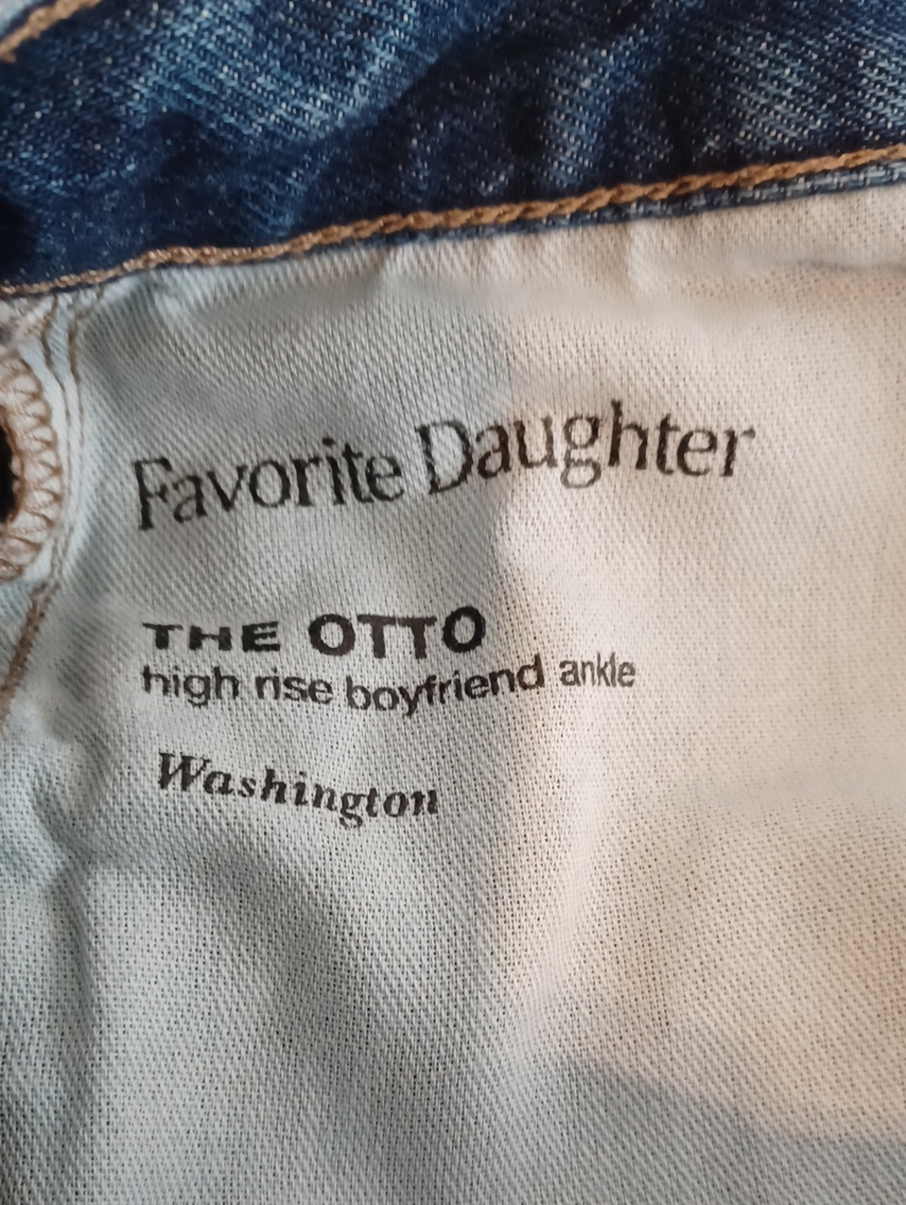 Favorite Daughter The Otto High Rise Boyfriend Ankle. Washington Button Size 28 - Picture 6 of 12